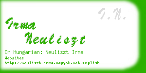 irma neuliszt business card